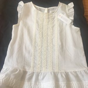 Girl's Gymboree White Blouse Size 7/8